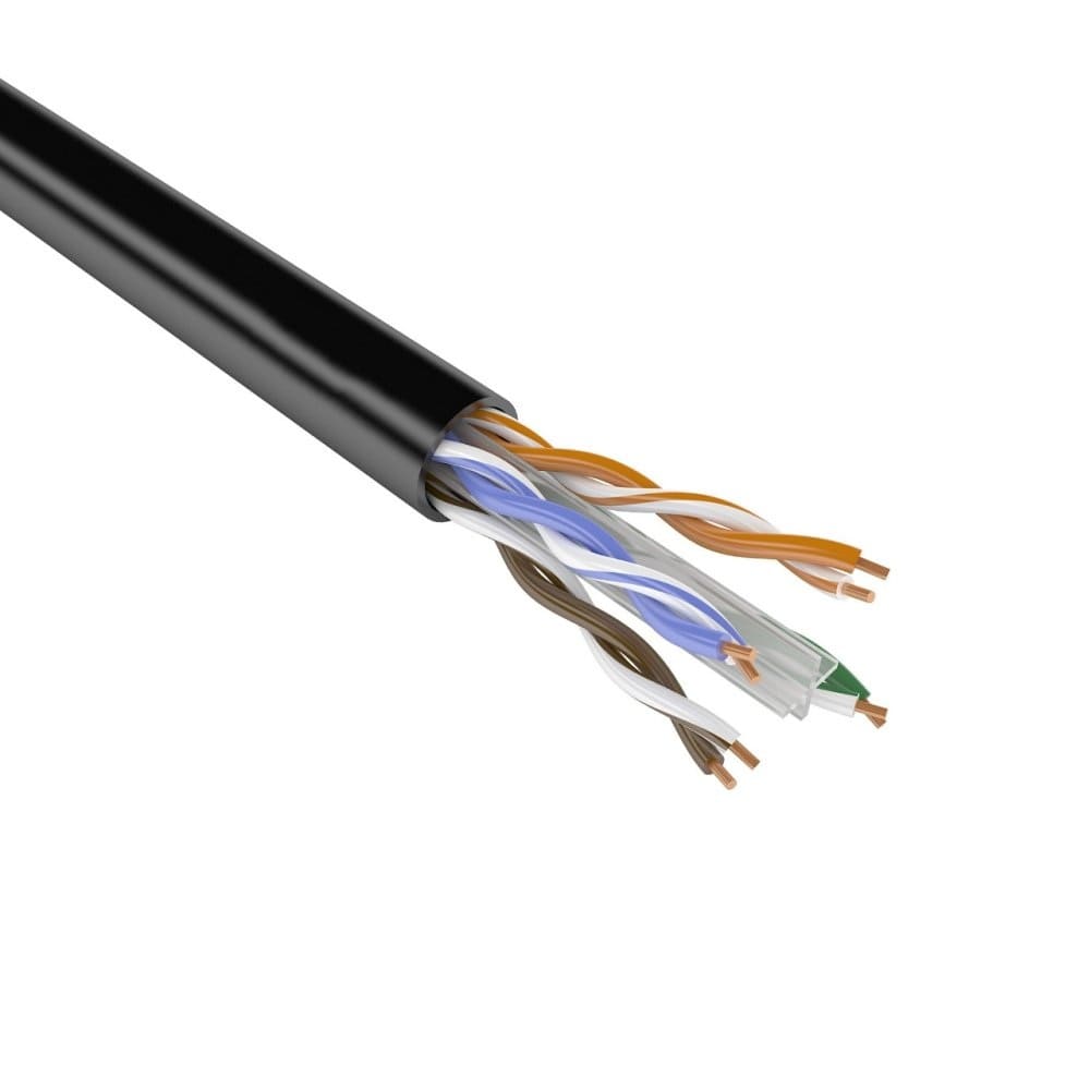 Кабель сетевой UTP CAT5e 4 пары 0,50 мм медный ПВП, внешний (Outdoor), COMTEQ