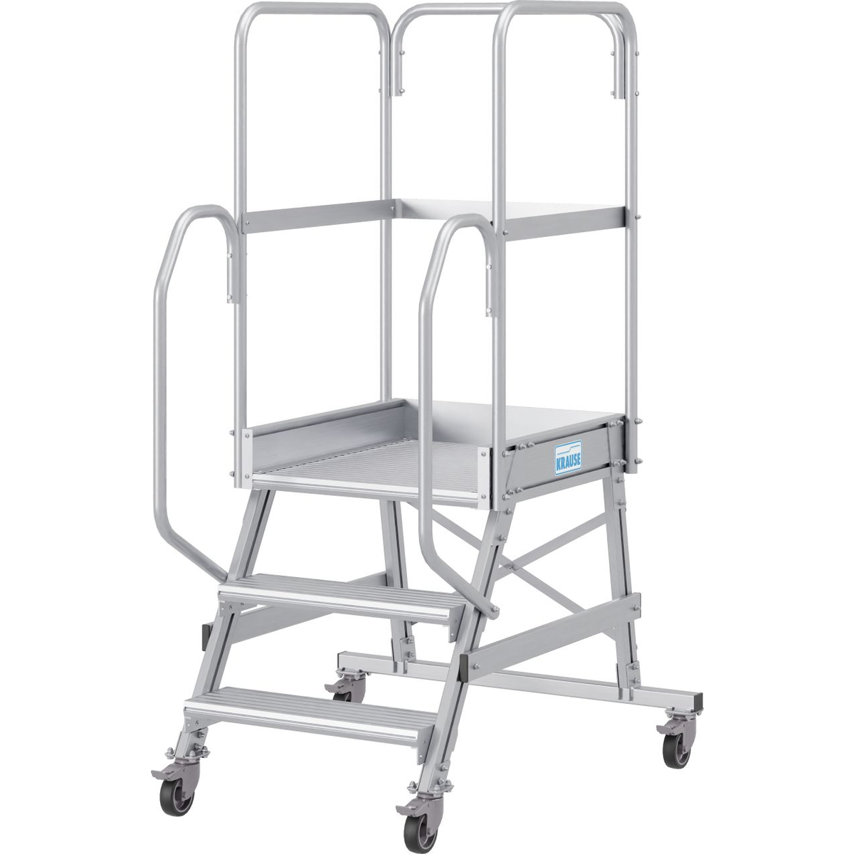 Лестница с площадкой 3 ступени алюминиевая стремянка для работы на высоте