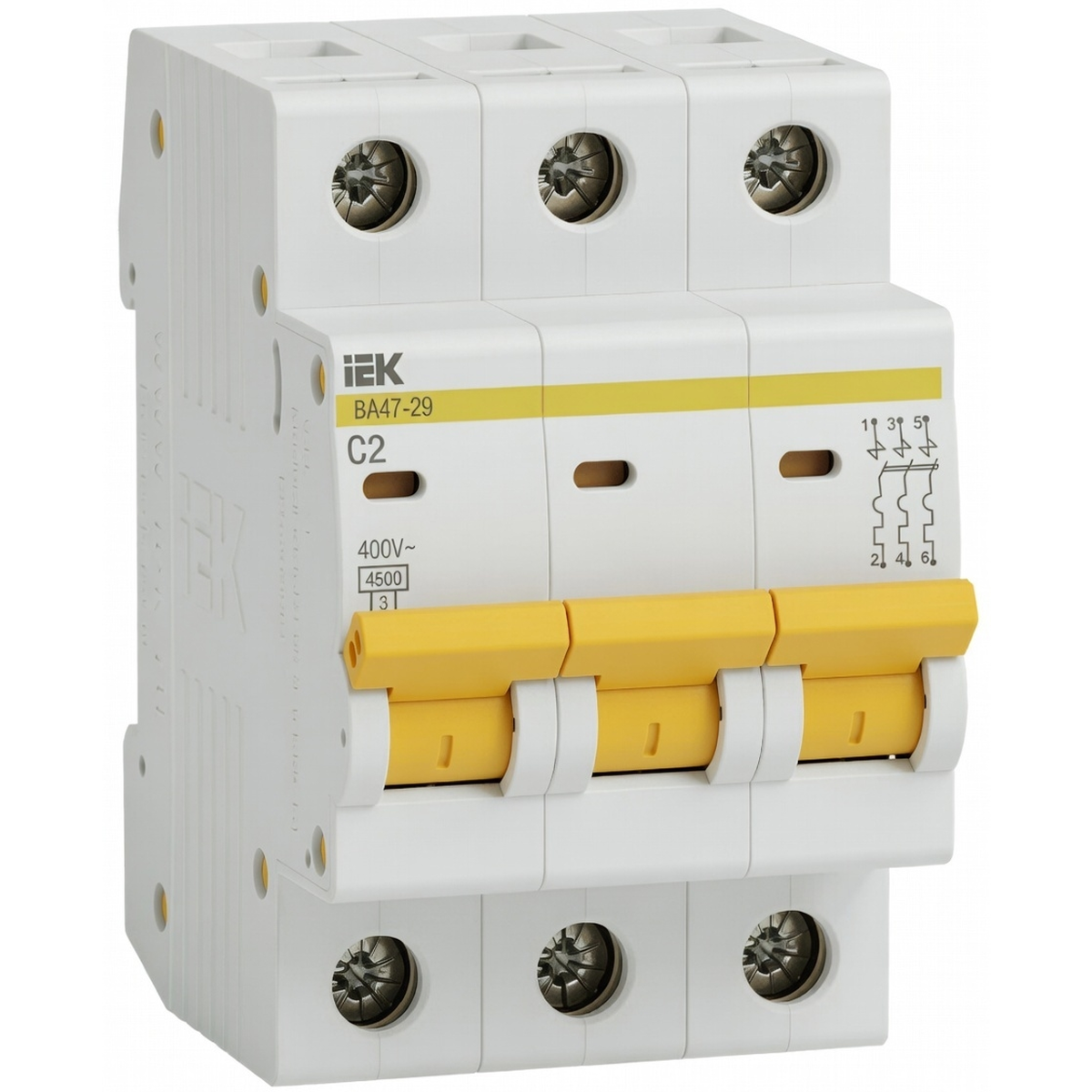 Автоматический выключатель 3Р ВА47-29 2 А