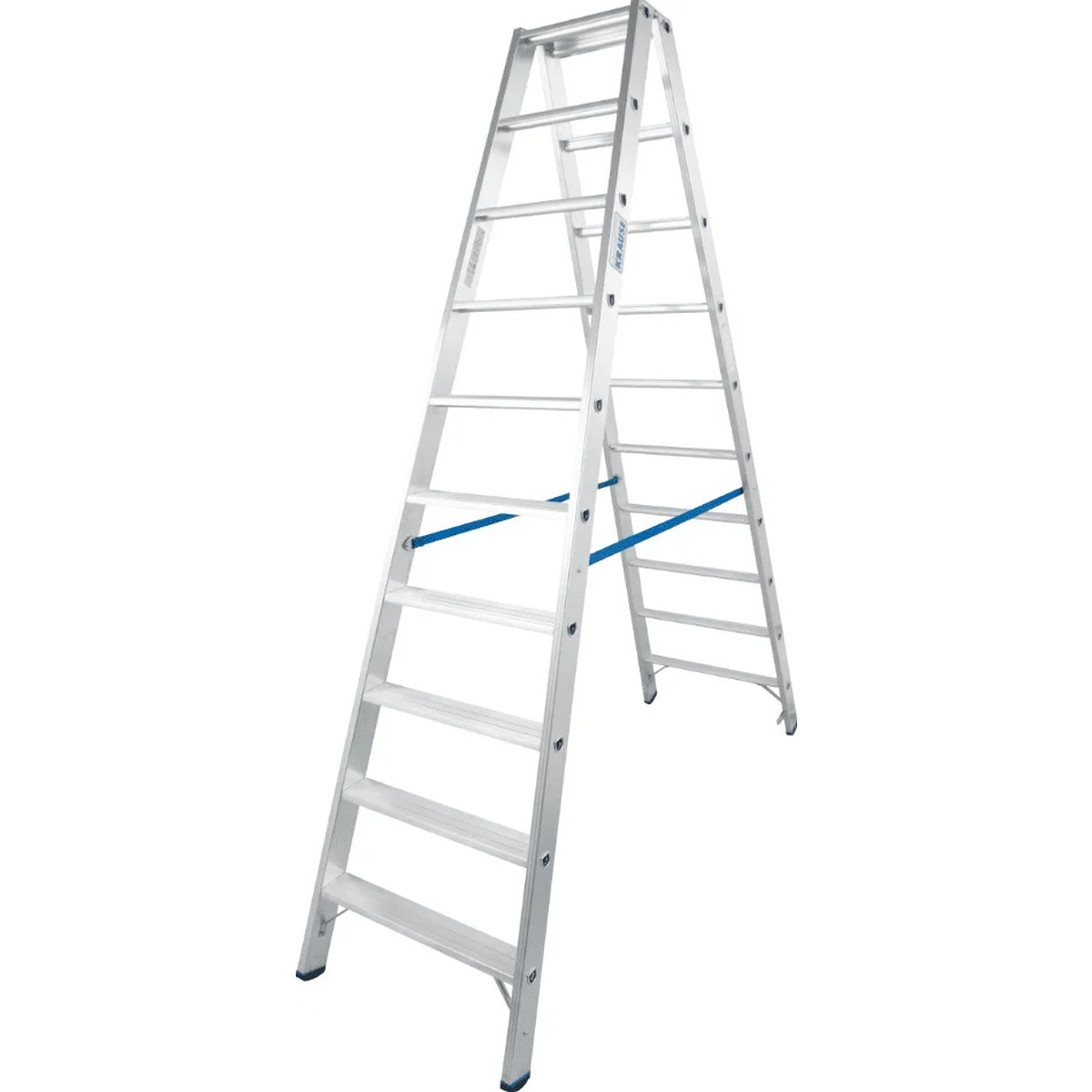 Стремянка двухсторонняя STABILO с роликами 2х12 ступеней алюминиевая