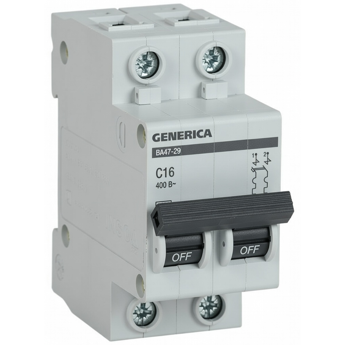 Автоматический выключатель 2P ВА47-29 16А 4,5кА C