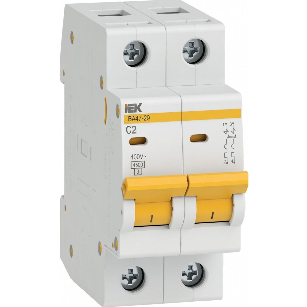 Автоматический выключатель 2P ВА47-29 2А