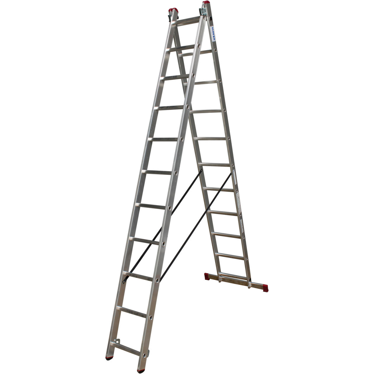 Лестница двухсекционная универсальная 2х11 Krause Corda алюминиевая выдвижная