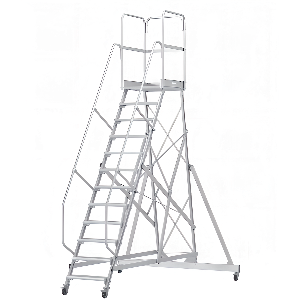 Передвижная лестница с площадкой Krause Corda 12 ступеней