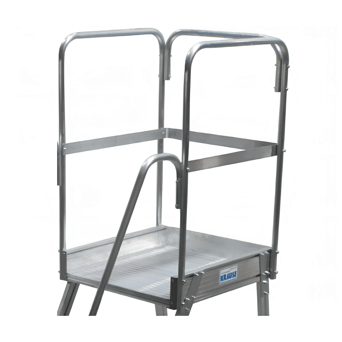 Защитное ограждение для лестницы с рабочей площадкой