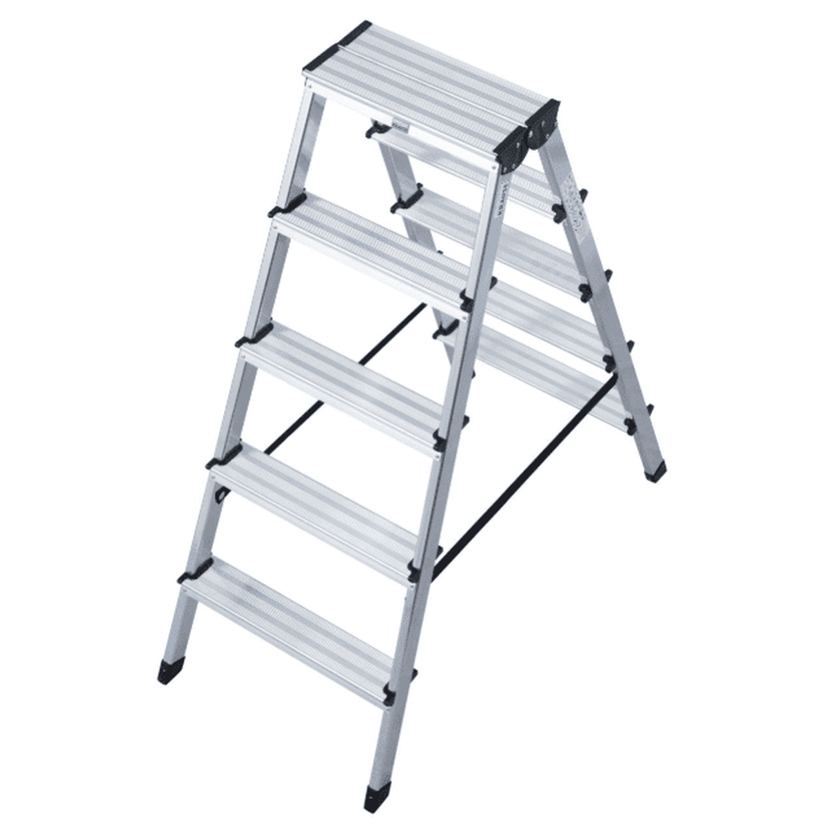 Двухсторонняя стремянка Krause Dopplo 2х5 ступеней, алюминиевая