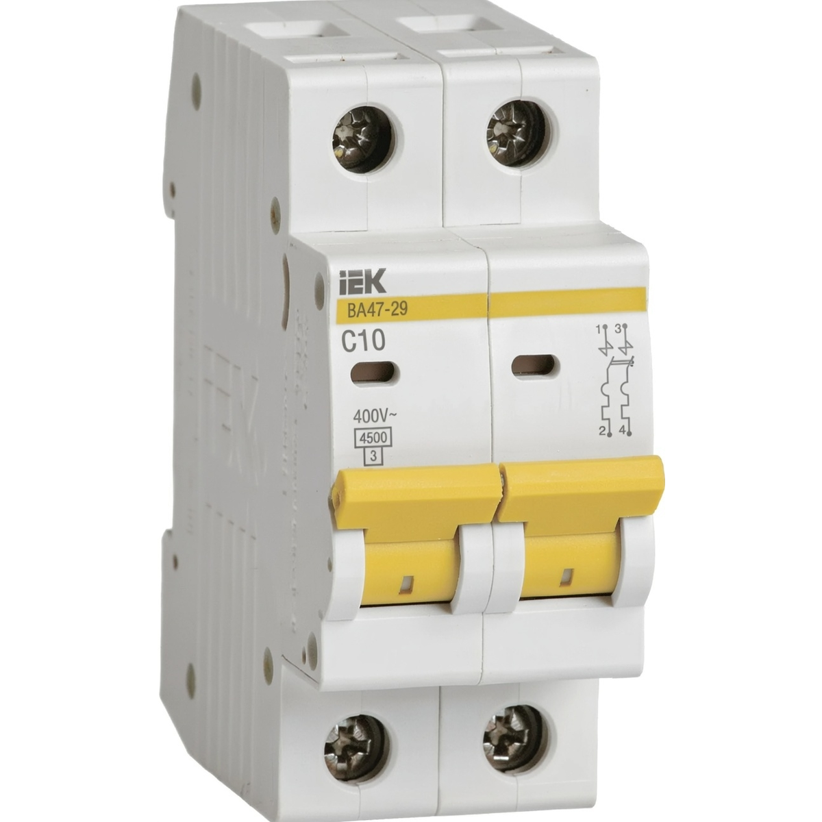 Автоматический выключатель 2Р ВА47-29 10 А