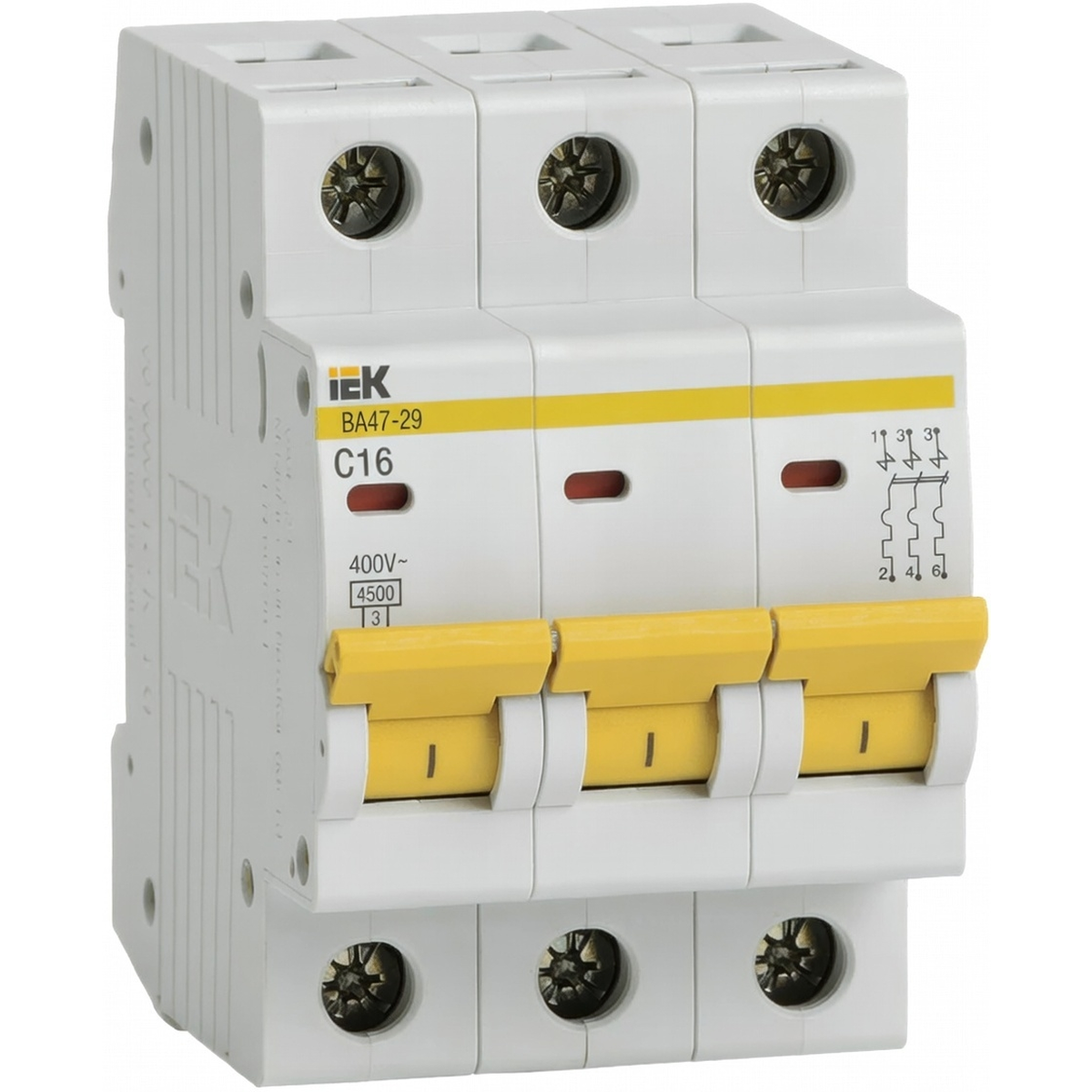Автоматический выключатель 3Р ВА47-29 16А ИЭК
