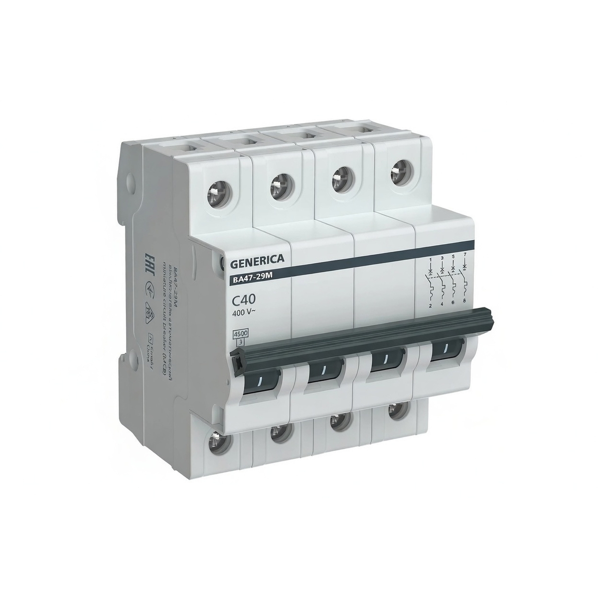 Автоматический выключатель ВА47-29 4P 40 А