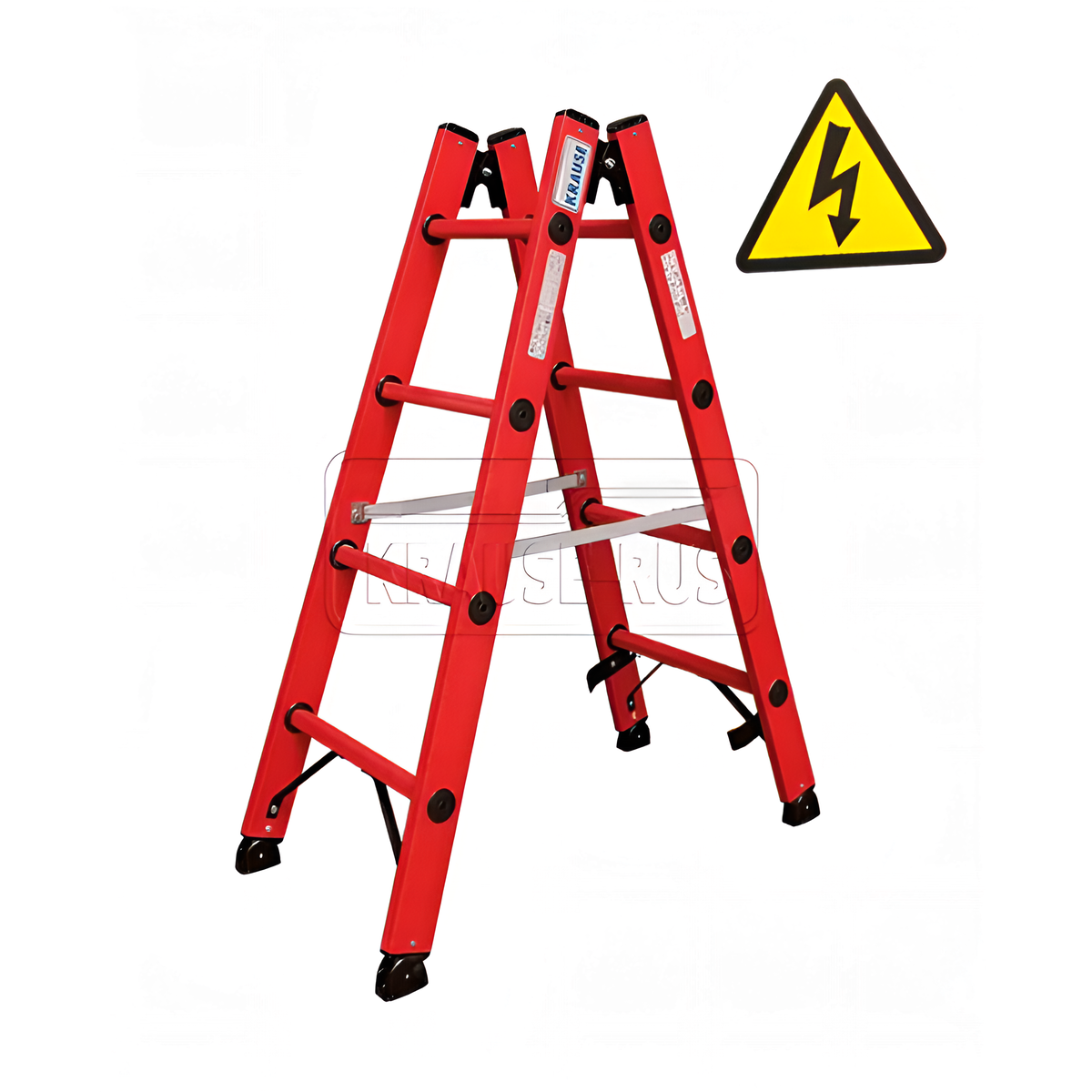 Диэлектрическая двухсторонняя стремянка KRAUSE 2х4 ступени