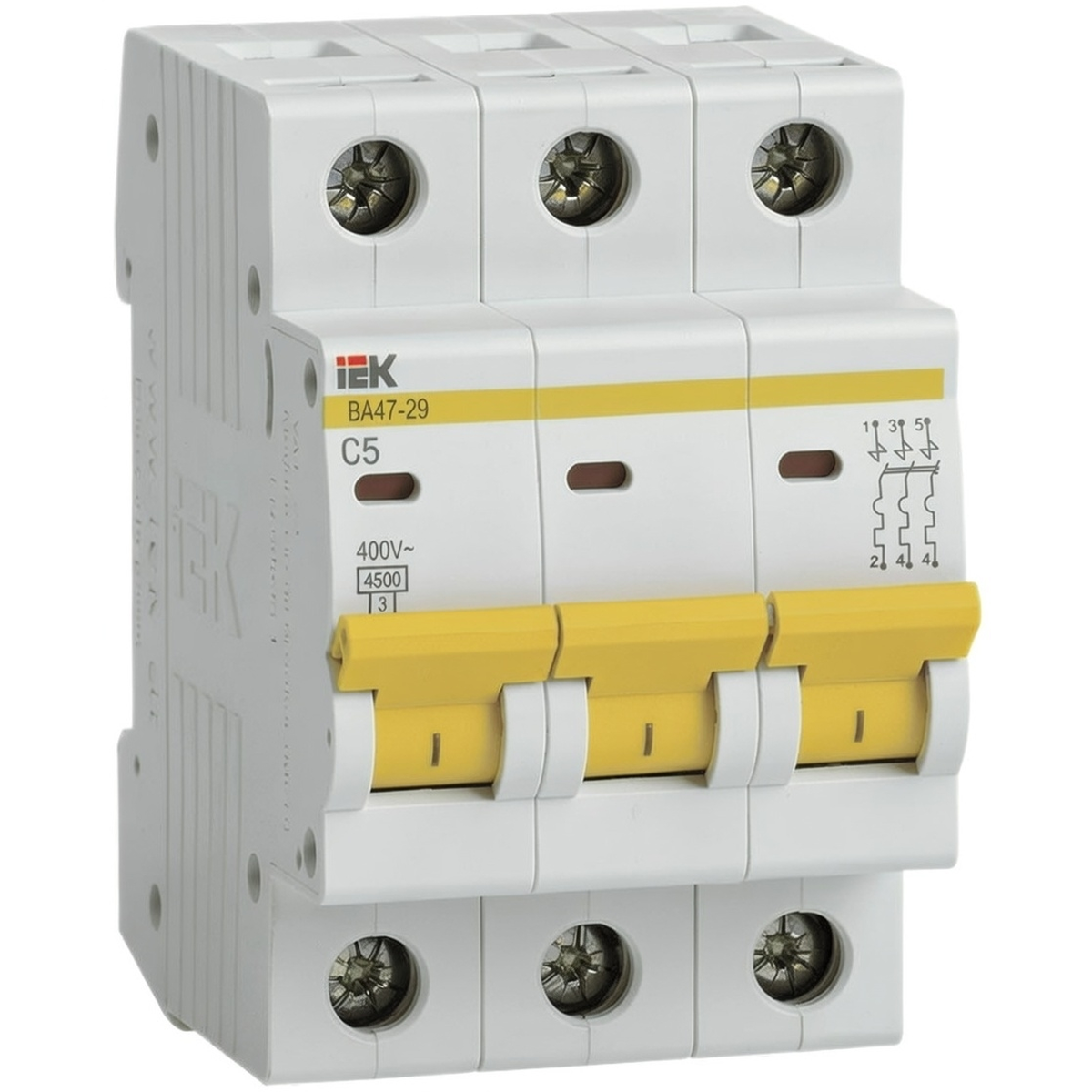 Автоматический выключатель 3Р ВА47-29 5 А