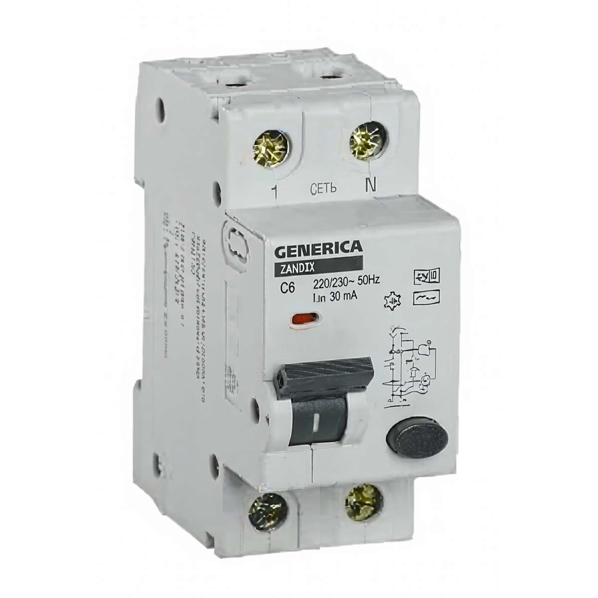 Автоматический выключатель дифференциального тока АВДТ32 C40, GENERICA