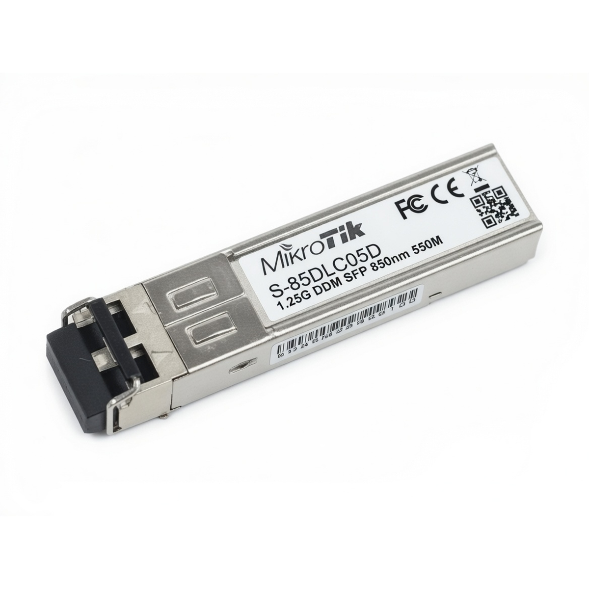 Оптический SFP модуль MikroTik S-85DLC05D, 1.25G, многомодовый, LC-разъём, 850 нм, дальность до 550 м, с DDM