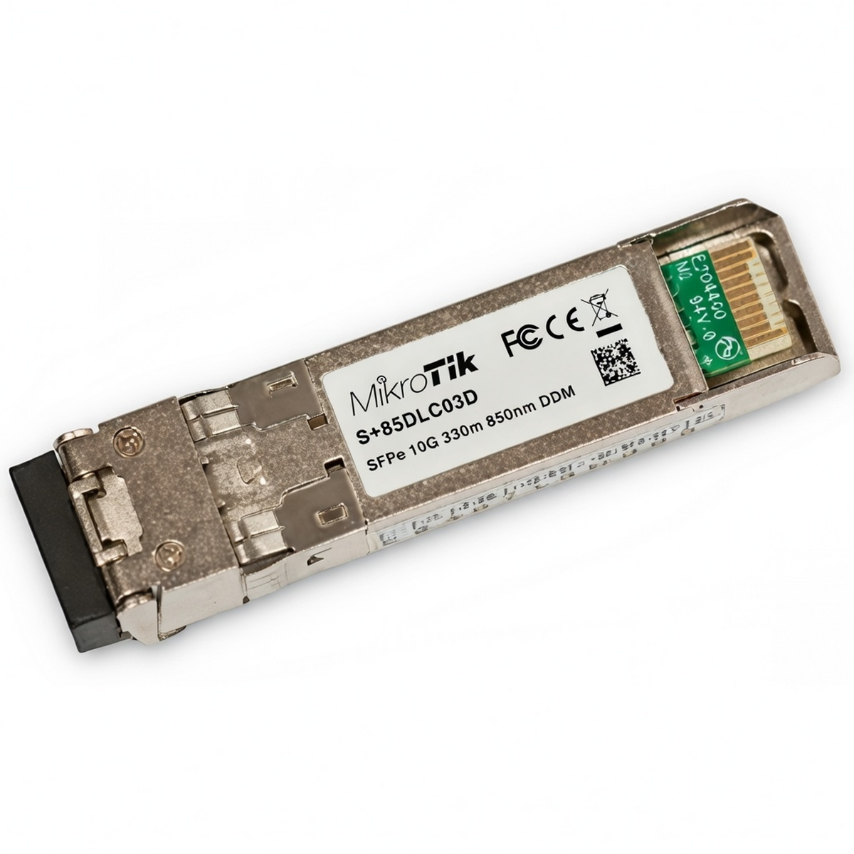 Оптический SFP+ модуль MikroTik S+85DLC03D, 10G, MMF, 850 нм, до 300 м, LC-разъём