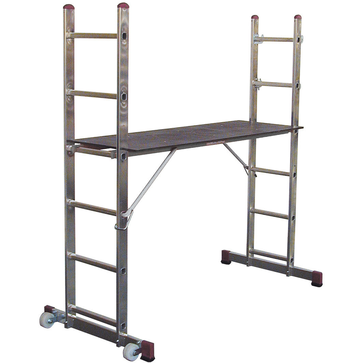 Лестничные подмости KRAUSE CORDA 2х6 с роликами