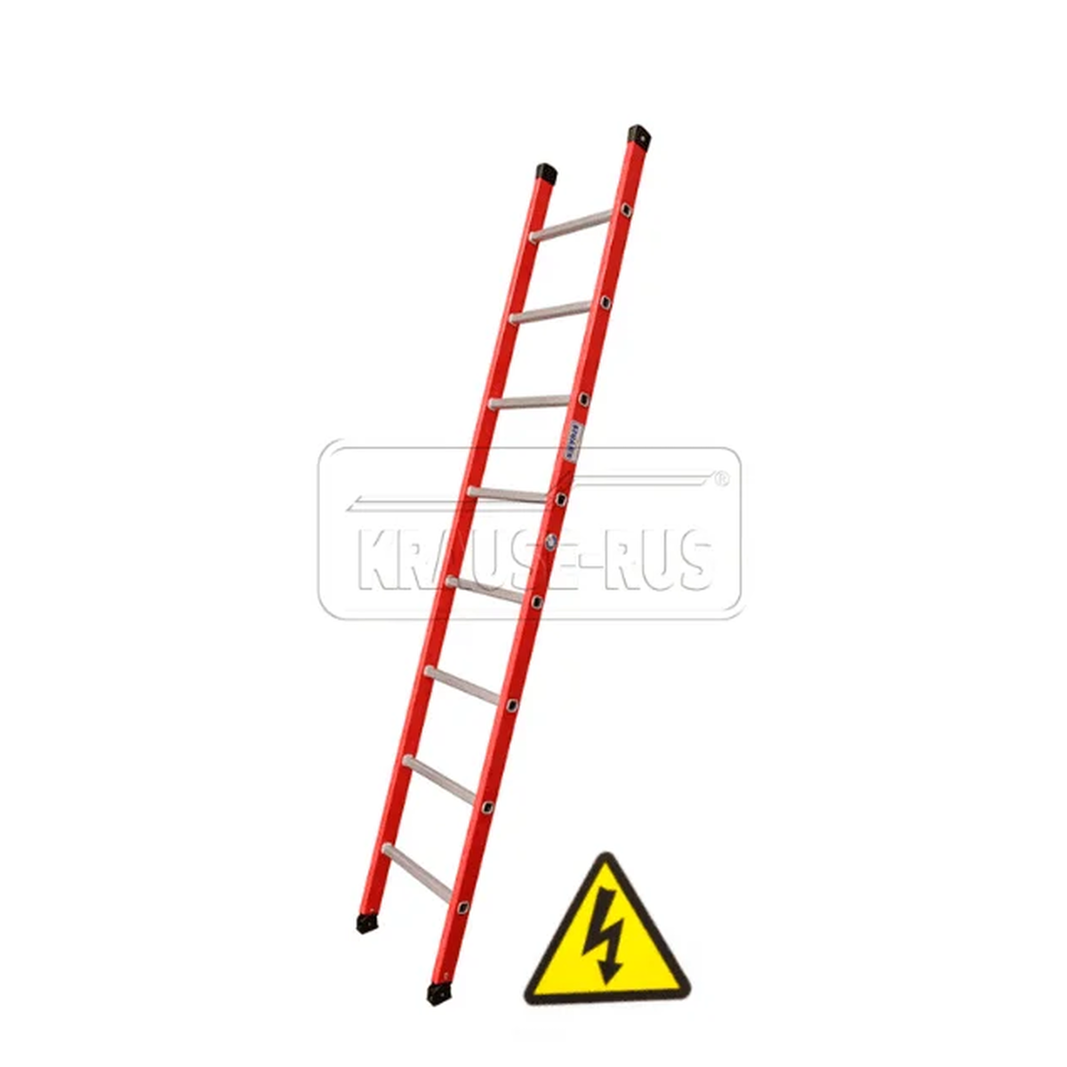 Лестница приставная диэлектрическая 10 ступеней KRAUSE с алюминиевыми перекладинами