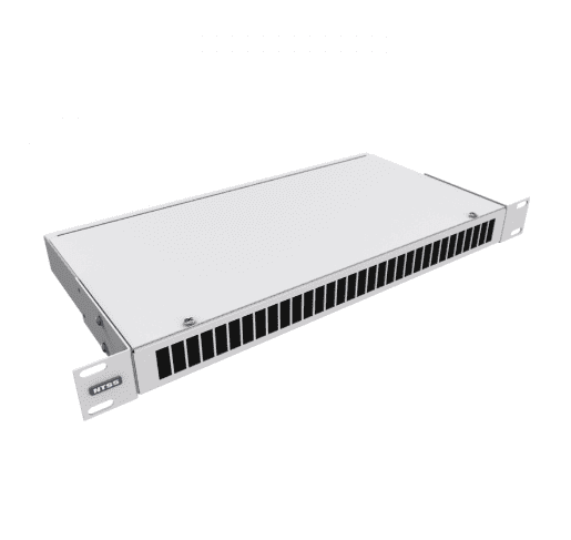 Кросс NTSS оптический 19'' укомплектованный 1U, 32 порта SC/APC duplex, 9/125 мкм (сплошная панель, сплайс-кассета 2шт, пигтейлы, КДЗС, адаптеры) серый RAL 7035