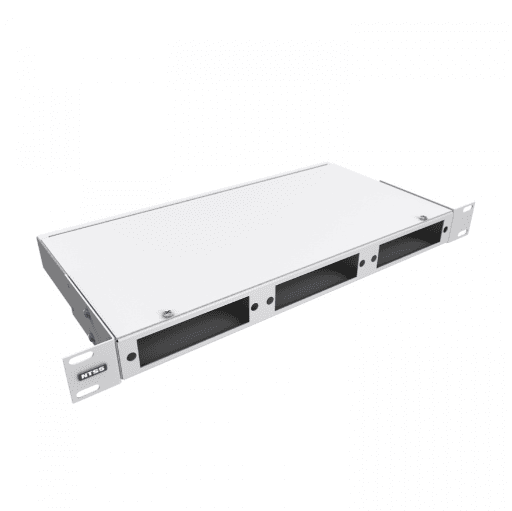 Кросс NTSS оптический 19'' укомплектованный 1U, 16 портов LC/UPC duplex, 9/125 мкм (планки, сплайс-кассета, пигтейлы, КДЗС, адаптеры) серый RAL 7035