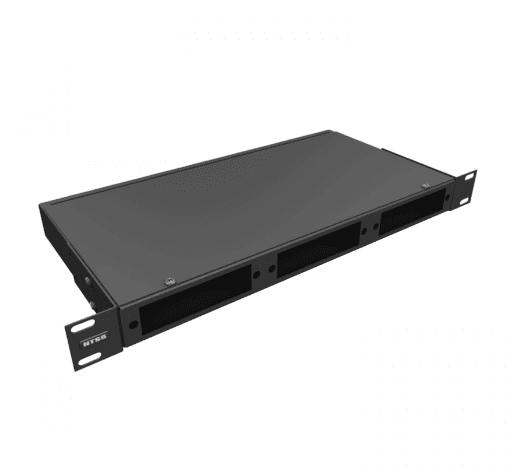Кросс NTSS оптический 19'', укомплектованный 1U, 24 порта SC/UPC, 9/125 мкм (планки, сплайс-кассета, пигтейлы, КДЗС, адаптеры) черный RAL 9005