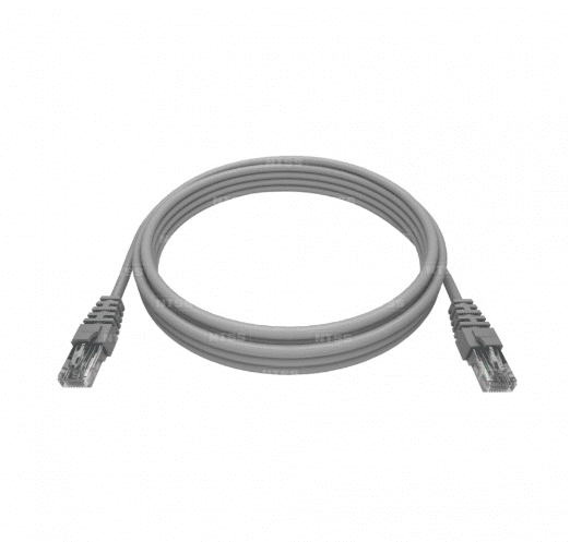 Патч-корд NTSS 2хRJ45/8P8C, T568B UTP 6 кат. литой 0.5 метра, LSZH, серый