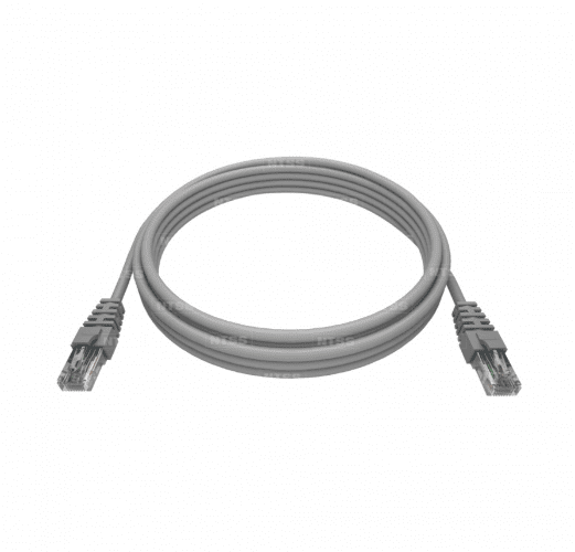 Патч-корд NTSS 2хRJ45/8P8C, T568B UTP 6 кат. литой 3 метра, LSZH, серый