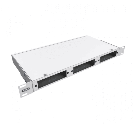 Кросс NTSS оптический 19'' укомплектованный 1U, 8 портов SC/UPC, 9/125 мкм (планки, сплайс-кассета, пигтейлы, КДЗС, адаптеры) серый RAL 7035