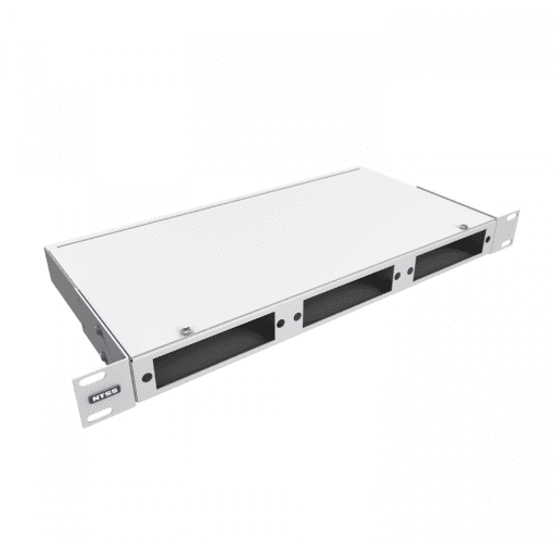 Кросс NTSS оптический 19'' укомплектованный 1U, 12 портов LC/UPC duplex, 50/125 мкм ОМ3 (планки, сплайс-кассета, пигтейлы, КДЗС, адаптеры) серый RAL 7035