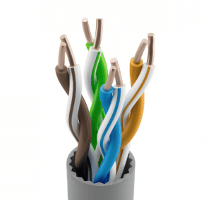 Кабель внутренний одножильный NTSS PREMIUM U/UTP 4PR 23AWG CAT6 LSZH 305м серый